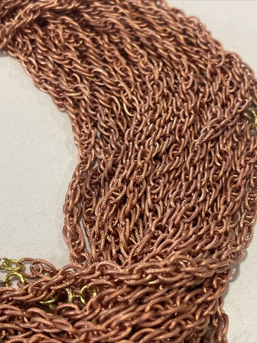 Copper Necklace Chains lot of 24 Plus Huge Lot Jewelry Findings Craft 3 lb 11oz - Picture 4 of 14