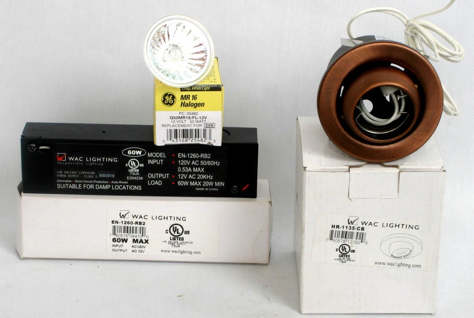 Wac Lighting 3" luzes embutidas cobre escovado 4 lâmpadas 4 montagens 1 lastro LEIA TUDO - Imagem 2 de 4