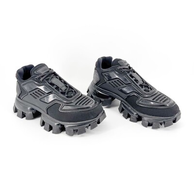 Prada Cloudbust Thunder Sneakers Men 5.5 Women 9.5 Black Chunky Lug Sole Shoe