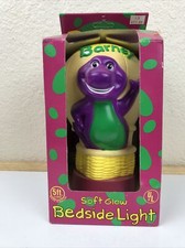 Vintage Barney The Dinosaur Bedside Lamp Night Light 1992 Lyons Group with box