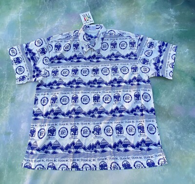 Vintage RARE Rum Reggae RANCHO CUCAMONGA TEAM Men's Button Up Shirt Size 2XL.