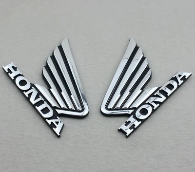 L R Motorcycle 3d Wing Abs Fuel Gas Tank Badge Emblem Decal Sticker For Honda