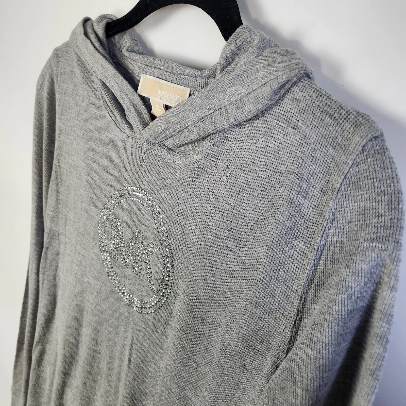 Maglione Michael Kors donna taglia S grigio logo abbagliato pullover manica lunga