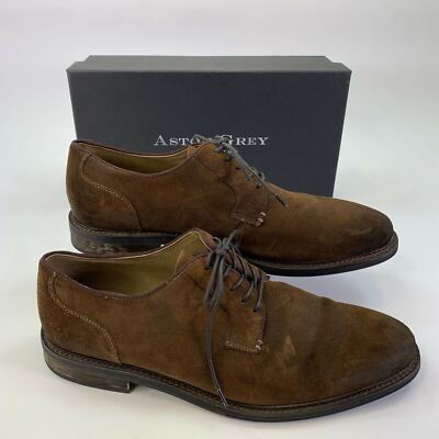 Aston Grey Shoes Mens 10 Brown Crerraven Dress Oxford Leather Lace Up Low Top Aston Grey Collection Clinton Brown & Cognac Leather Oxford  main image 3