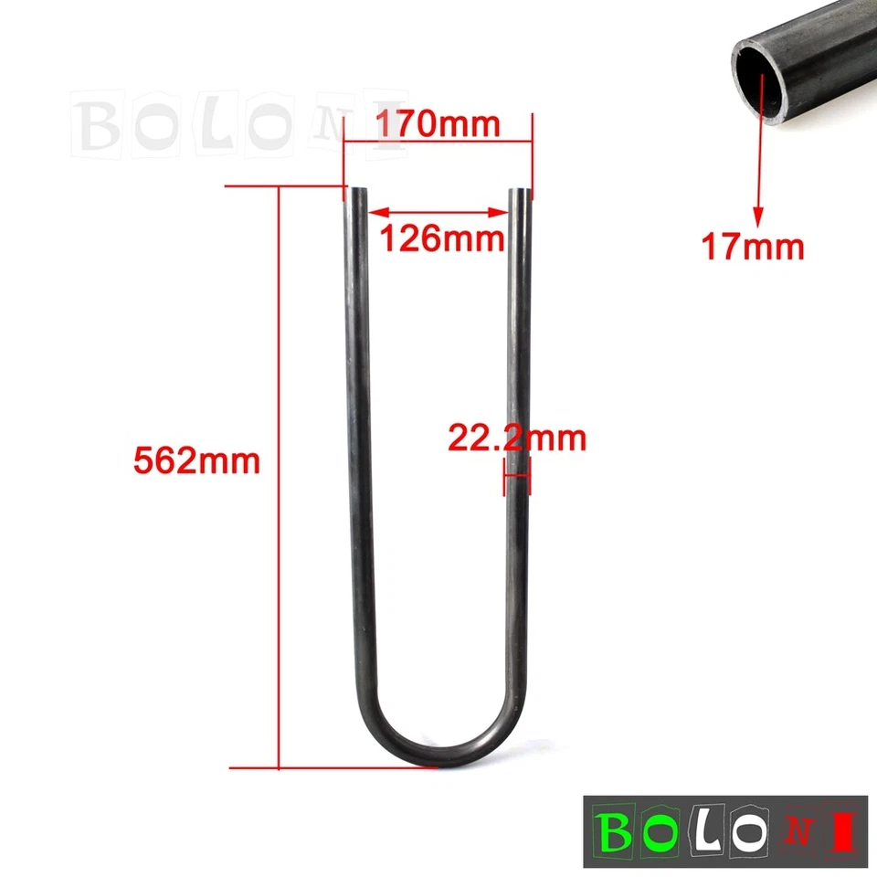 Marco de asiento plano tubo "U" bucle trasero motocicleta 7/8" para aro trasero café corredor Foto 3 de 4