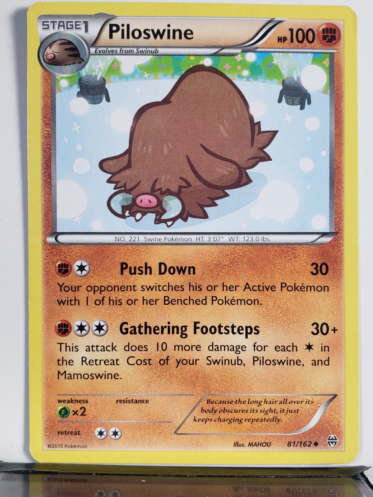 Piloswine 81/162 - LP - XY Breakthrough Pokemon Card $2 Combined Shipping