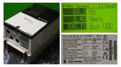 Allen-Bradley PowerFlex 70 5 HP 20AB015A0AYNANG0 240VAC FRN:5.001 Tested Good