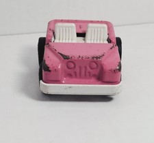 VTG 1970's Pink 3" Tonka Pressed Steel Jeep Made in Japan