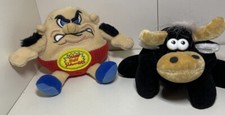 Vintage Silly Slammers Bruiser Number 67 Bean Bag Plush No Noise Bull Plush