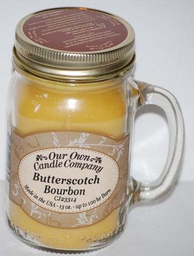 Butterscotch Bourbon 13oz. Mason Jar Candle by Our Own Candle Company - Picture 3 of 6