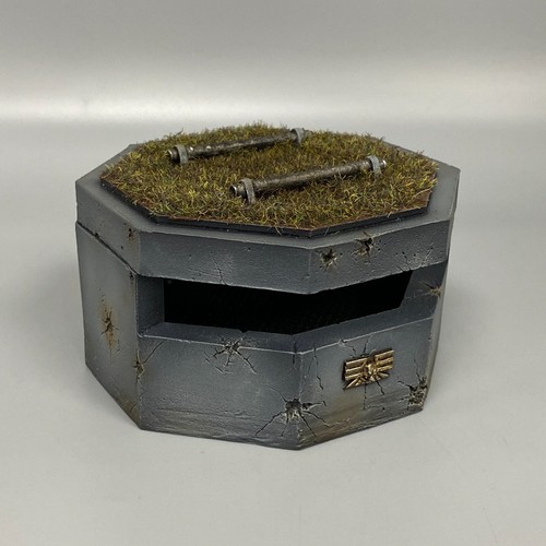 Pillbox In Cemento Bunker Forge Warhammer 40.000 Scenografia Dipinta Terreno 40K