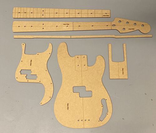 Modèles standard de construction/routage de guitare basse précision à 5 cordes - découpe laser - Photo 1 sur 1