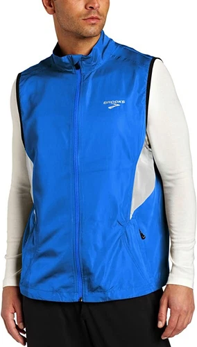 NWT BROOKS Men's Essential Run Running Vest LARGE Blue