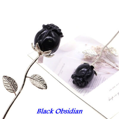 Natural Stone Rose Flowers Healing Crystal Crafts Home Decor Wedding Guest Gifts