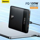Baseus 100W Power Bank  Type C Fast Charging Powerbank External Battery 20000mAh