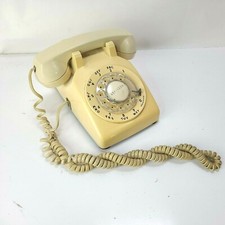 VTG ITT Off white Rotary Dial Desk Phone Bell System Western Electric Room Decor