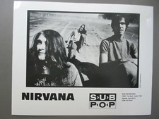 Nirvana black & white 8 X 10 glossy promo photo Sub Pop !