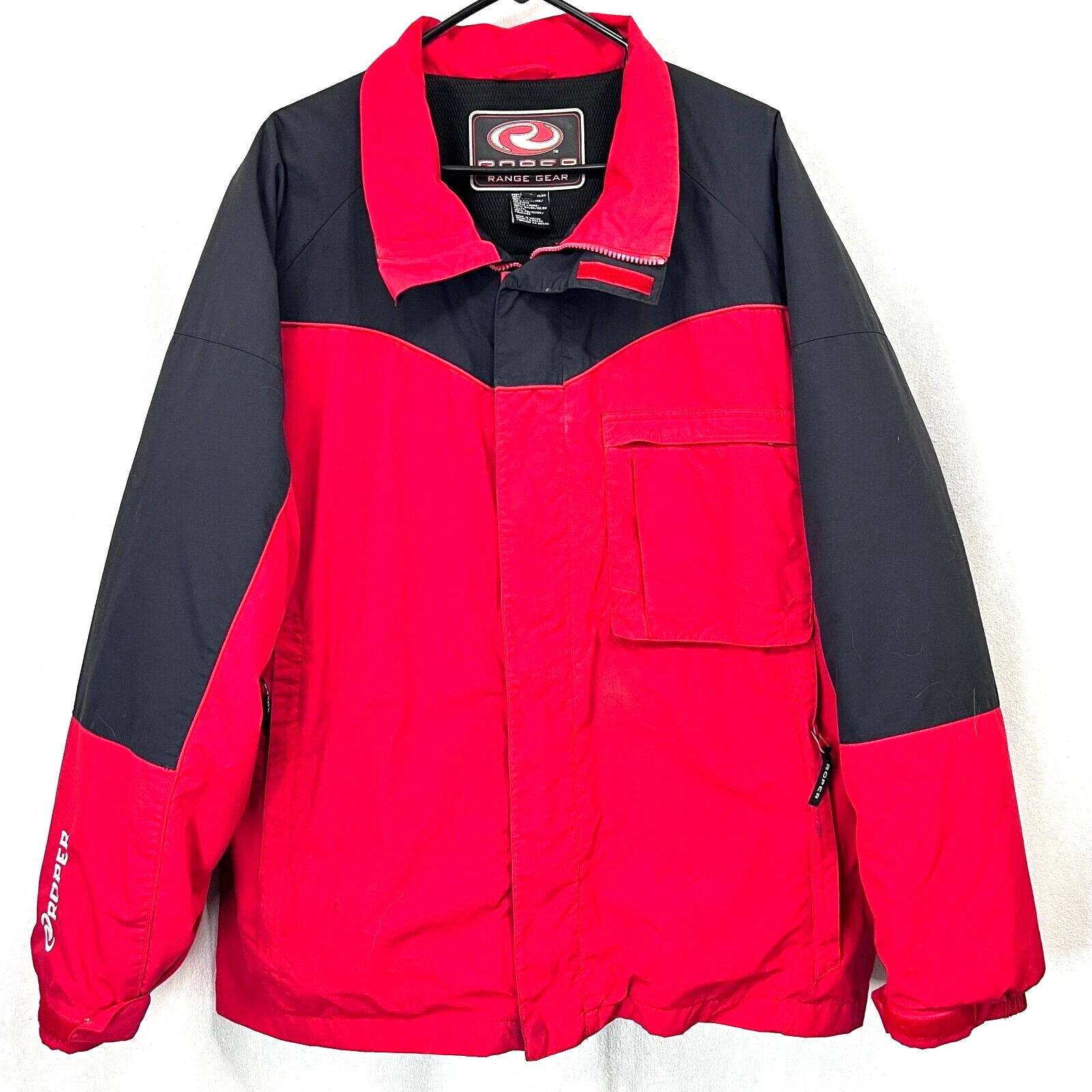 ROPER Coat Jacket Mens L Red Black Western Cowboy Ranch Range Gear Ski Winter