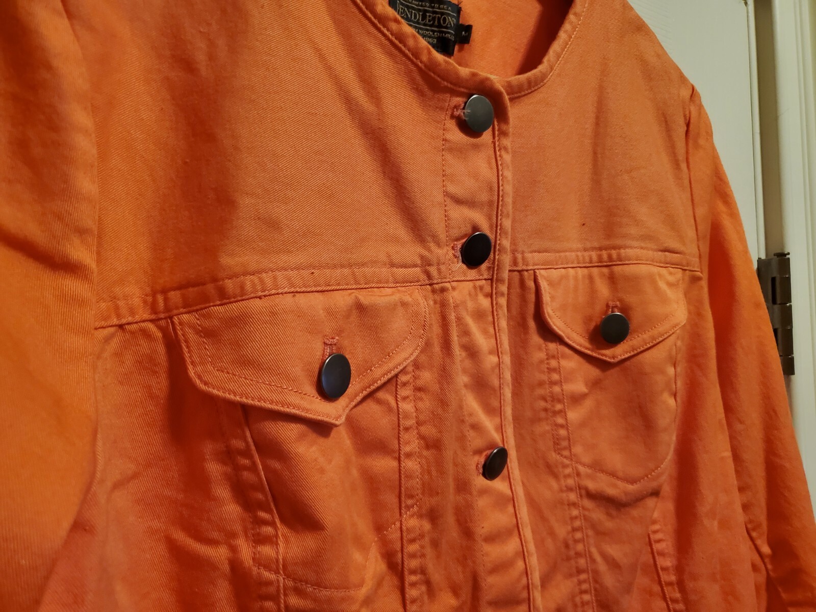 PENDLETON, Ladies lightweight twill jacket, coral… - image 2