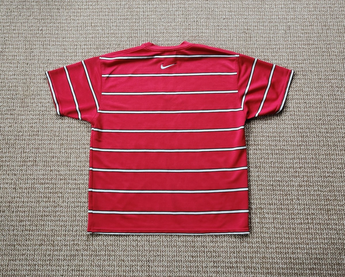 90‘s vintage NIKE numberingTee MAXI OP Nike Vintage 90s Stripe Big Swoosh Center Logo Tee T Shirt