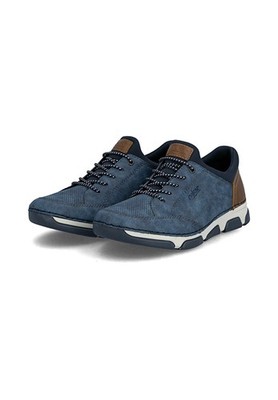 Rieker Herren Slipper  Halbschuhe Leder Komfort 15950-14 Blau