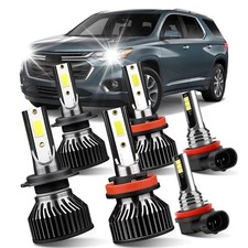 LED Light Bulbs Compatible for Chevy Traverse 2013-2018, H7 High Beam, H11 Lo...