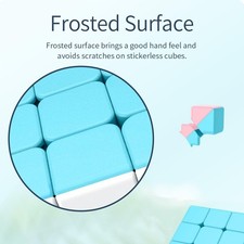 3x3x3 Speed Cube,Stickerless Magic Cube,Smooth Turning Puzzle Box with Anti-Stic