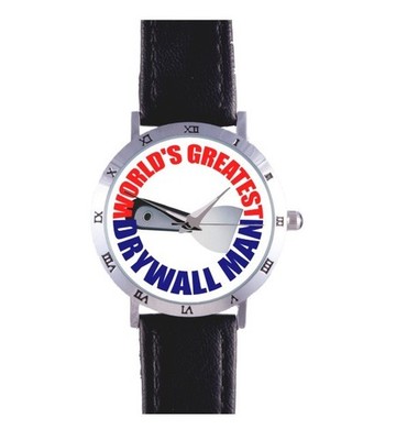 WORLD'S GREATEST DRYWALL MAN WATCH: WALLBOARD, MUD, HANGER, RARE COLLECTIBLE!