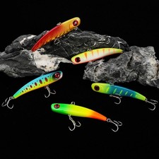 6pcs VIB Sinking Vibration Fishing Lure Ice Fishing Pike Rattlin Baits 13g-34g