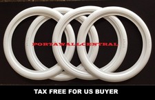 Genuine Atlas Classic Style 15 White Wall Fakewalls Tire Insert Trim Set Of4.