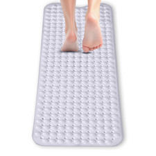 Non-Slip Strong Suction Cups Bathtub Mats  Extra Long Anti Mold Bathroom Rugs UK