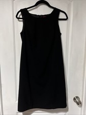 212 COLLECTION Career/Office Black Sheath Dress KNEE LENGTH Lined Size 8