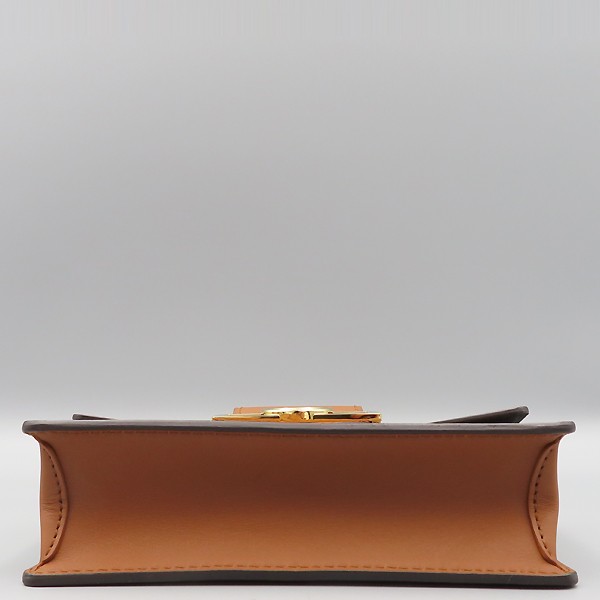 Louis Vuitton Doppin Chain Wallet Crossbody Bag Brown Leather