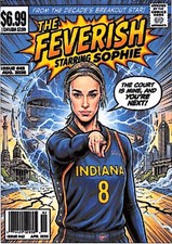 Sophie Cunningham - METAL Comic Book Cover ART Basketball Card 🏀Blank Back