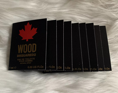 9 x DSQUARED2 WOOD Pour Homme EDT Sample Spray Vials 1ml / 0.03oz Each - Travel
