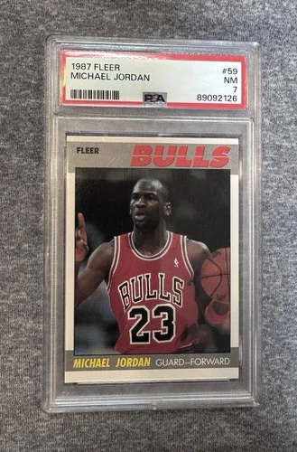 Fleer 1987-88 Michael Jordan #59 PSA 7 Basketball Chicago Bulls