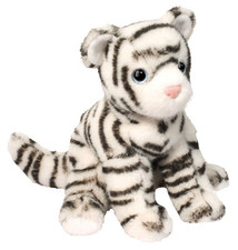 Zippie 7" Blanco Tigre Douglas Peluche Animal Gato Salvaje Abrazo Bengala Muñeca