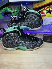 Nike Little Posite One Foamposite GS Easter Black-Green Sz 6Y 846077-004