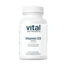Vital Nutrients Vitamin D 5000 IU Vitamin D3 Supplement Healthy Bones Teeth Musc