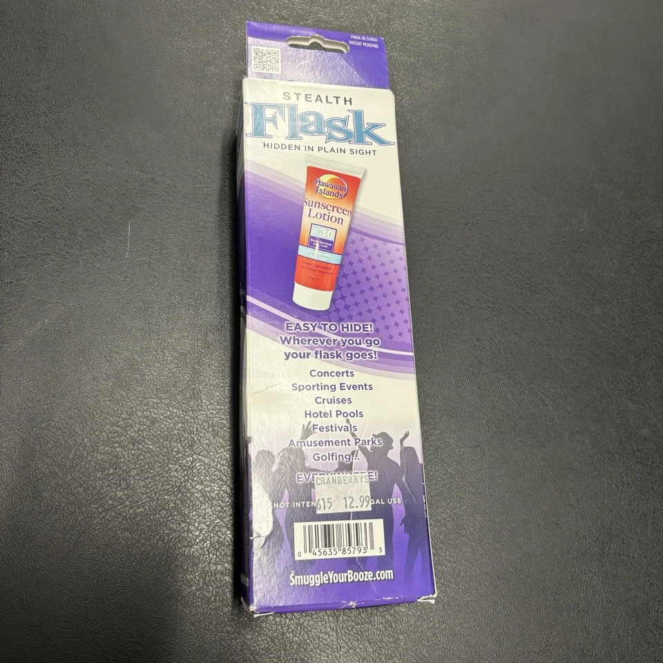 Contrabandea tu bebida oculta frasco de alcohol protector solar botella concierto festival naranja Foto 3 de 4