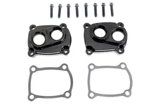 Jims M8 Low Profile Billet Tappet Cover Kit Black Anodize fits Harley Davidson