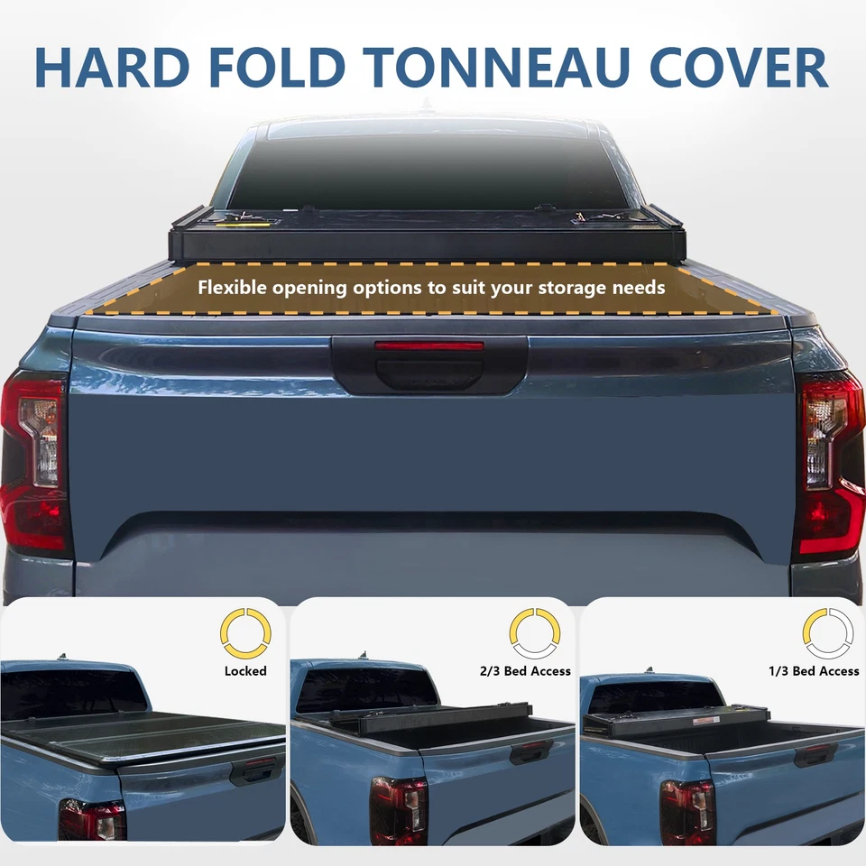 8' Hard Tri-Fold for 1988-2000 Chevrolet GMC C1500 C2500 C3500 K1500 K2500 K3500 - Изображение 4 из 4