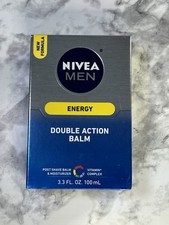 NEW Nivea Men Energy Double Action Shave Balm 3.3 Fluid Ounce Discontinued