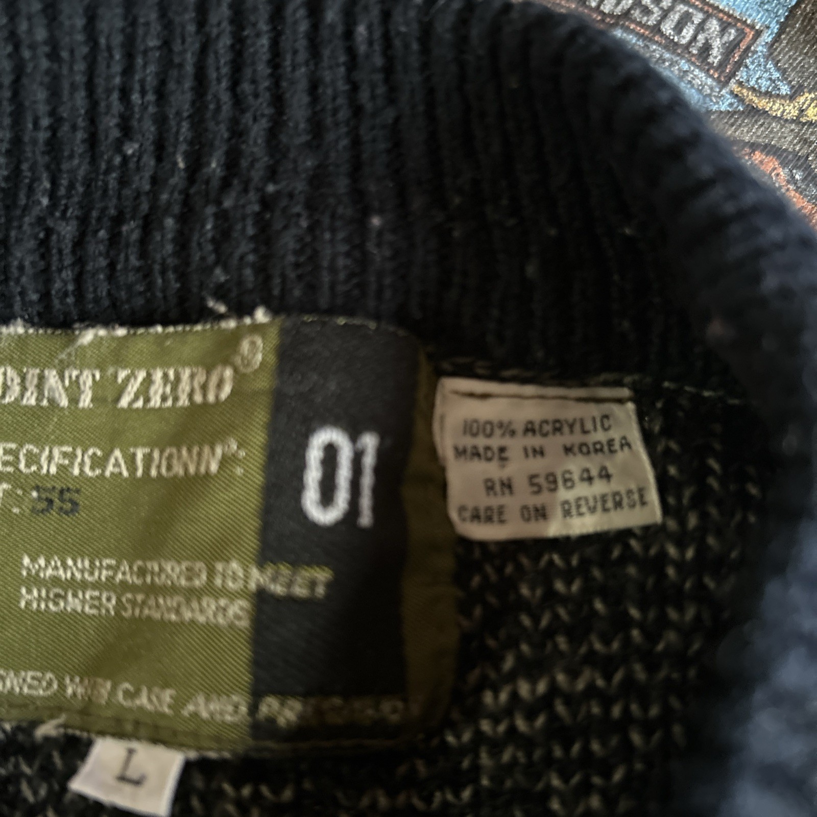 Vintage Point Zero Abstract Pattern Black Grey Pu… - image 10