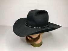 MHT Master Hatters Texas 57-7 1/8 Black 3x Beaver Blend Western Cowboy Hat P145