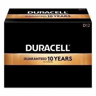 12-Pack Duracell CopperTop Alkaline D Batteries with Duralock Power Preserve