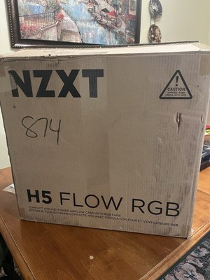 NZXT H5 Flow RGB 2024 Mid-Tower Black Case with Tempered Glass