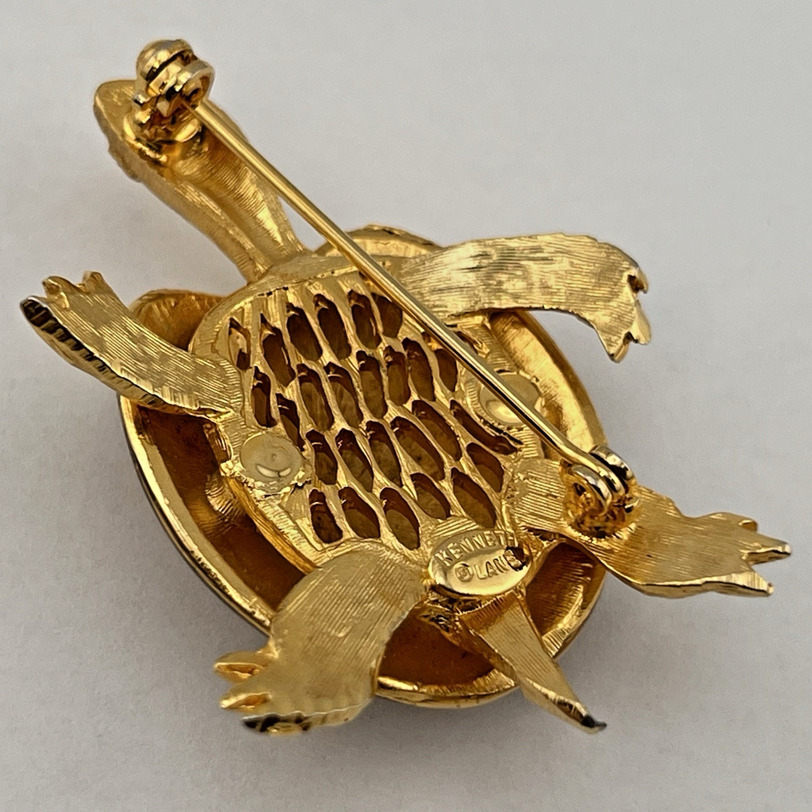 Beautiful Vtg Kenneth Lane KJL Gold Tone Rhinesto… - image 13