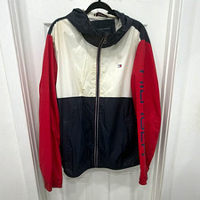 Tommy Hilfiger Mens Colorblock Hooded Zip Win...