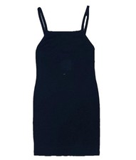 Chanel Boutique Vintage Mini Little Black Dress In Cotton Size 34